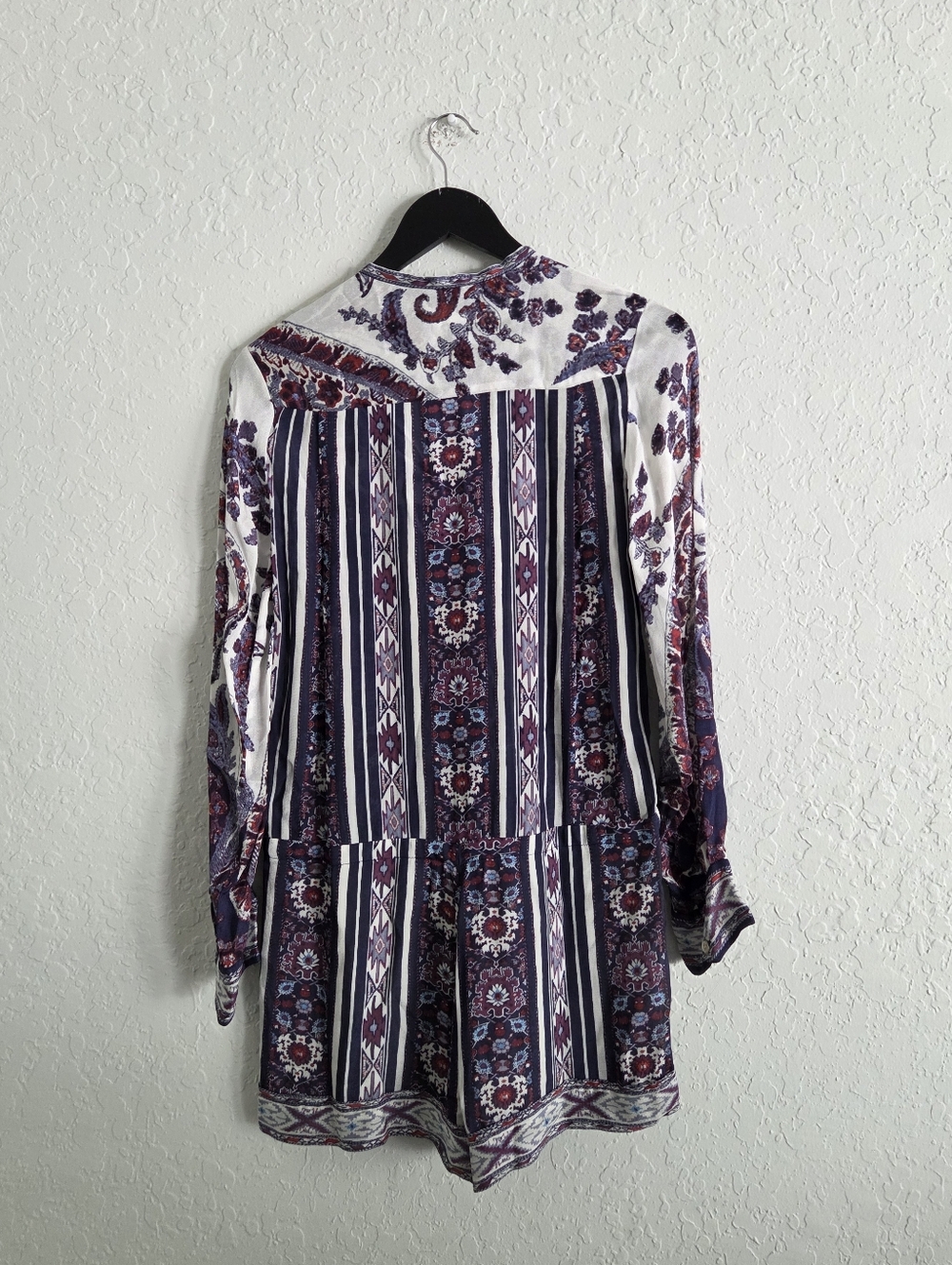 Isabel Marant Etoile Tayler Paisley Playsuit Long Sleeve Lightweight Romper - Picture 8 of 11